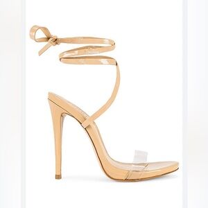 Schutz Jada nude Heels revolve sold out clear 6.5